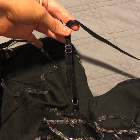 Mini black sequin dress - Picture 7 of 8